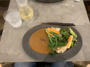 Curry and rice  at Vegimo 野菜食堂 in Hiroshima