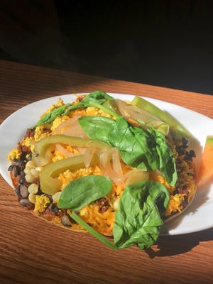 Breakfast Tostada   at The Wild Oat in Bellingham