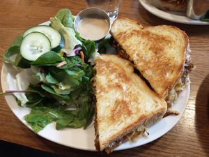 Reuben. Caesar dressing is great. at The Wild Oat in Bellingham