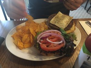 The impossible burger  at The Wild Oat in Bellingham