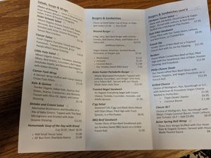 Menu at The Wild Oat in Bellingham