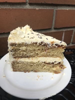 Lemon lavender cake  at The Wild Oat in Bellingham