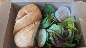 French dip & Cesar salad at The Wild Oat in Bellingham