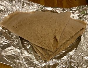 Injera  at Bejte Ethiopia in Berlin