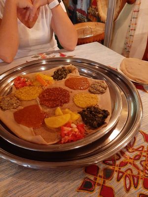 vegan plate (2 person) at Bejte Ethiopia in Berlin