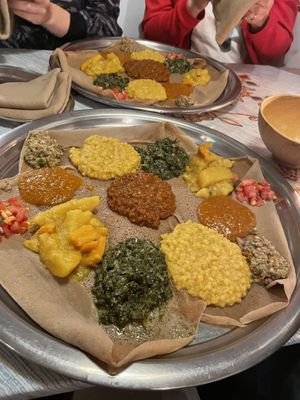 Vegan platter  at Bejte Ethiopia in Berlin