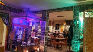 Ceremonial place with incence. at Bejte Ethiopia in Berlin