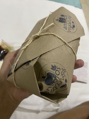 El packaging 🫶🏼  at Antojos Veganos in Armenia