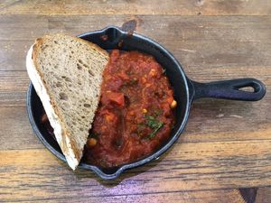 Chickpea shakshouka  at Circle Cafe - Saadiyat in Abu Dhabi
