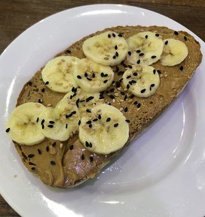 Peanut butter and banana toast  at Circle Cafe - Saadiyat in Abu Dhabi