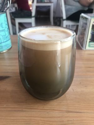 Oat milk cappuccino   at Circle Cafe - Saadiyat in Abu Dhabi