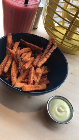 Their sweet potato fries are really delicious  at The Black Cockatoo in Almere