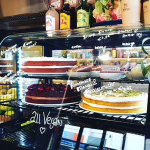 Vegan cakes at The Black Cockatoo in Almere