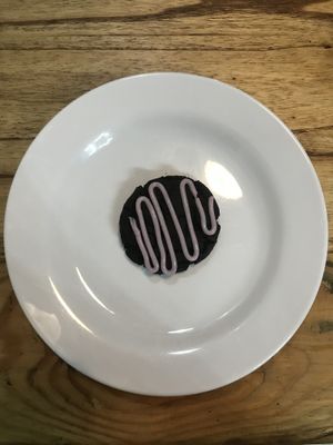 Double chocolate chip cookie with frosting ❤️ at Vegan Beets in Hoi An