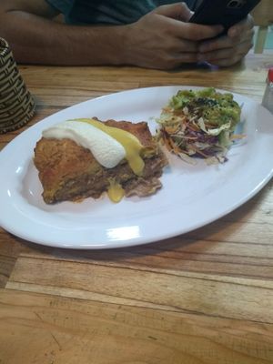 Lasagna with salad at Vegan Beets in Hoi An