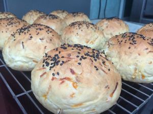 Homemade burger buns at Vegan Beets in Hoi An