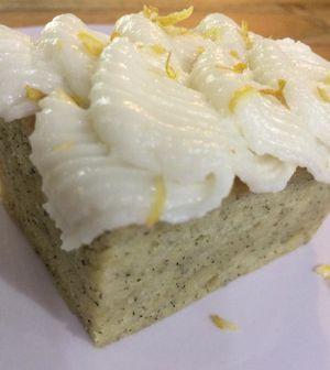 Banana cake with lashings of lemon frosting at Vegan Beets in Hoi An
