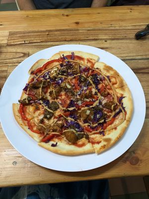 Vegan pizza at Vegan Beets in Hoi An