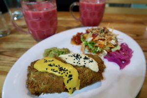 Vegan Lasagna with almond cheese and ricotta at Vegan Beets in Hoi An