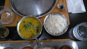 Dal fry at Krishna Vilas in The Hague