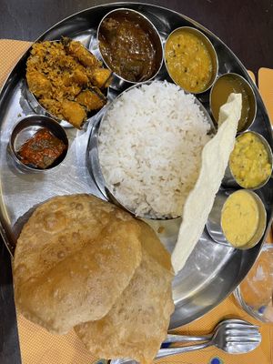 South Indian thali  at Krishna Vilas in The Hague