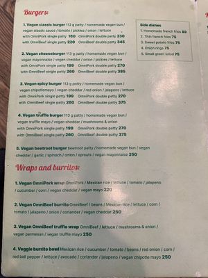 Menu1  at The Hungry Wolf in Koh Samui