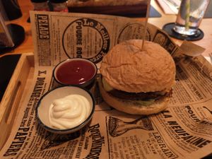 Vegan Cheeseburger at The Hungry Wolf in Koh Samui