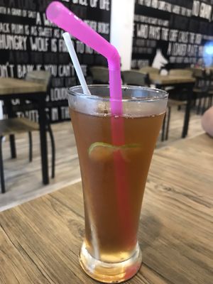 Ice tea at The Hungry Wolf in Koh Samui
