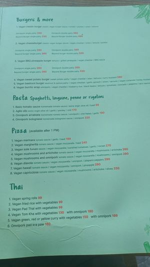 New vegan menu (Omnipork & Beyond Burgers) at The Hungry Wolf in Koh Samui