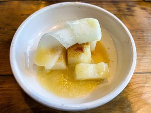 Melon with fermented sauce   at Terrae in Mallorca