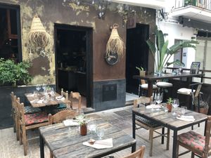 outside seating at Terrae in Mallorca