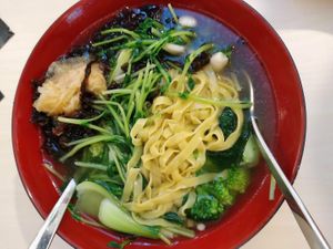Yong tau foo with mee pok at Veggie House 一芳 - AMK in Northeast Singapore