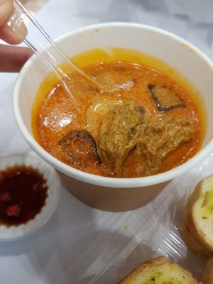 Curry potatoes and mock meat  at Veggie House 一芳 - AMK in Northeast Singapore