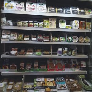 Vegan products at Ajda in Maribor