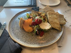 To die for cheese and fruit platter at Kanu Cafe - Doppio Zero Pizza in Edmonton