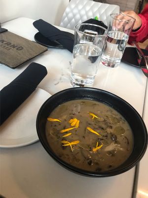 Mushroom soup  at Kanu Cafe - Doppio Zero Pizza in Edmonton