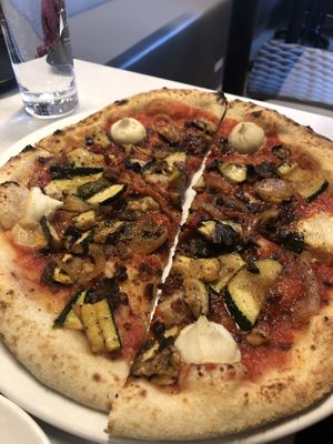 Pepperoni pizza with added veggies at Kanu Cafe - Doppio Zero Pizza in Edmonton