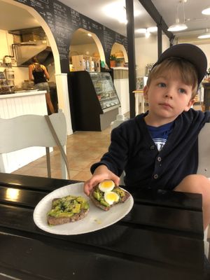 Avocado toast with egg. at The Wellness Refinery in Sauble Beach