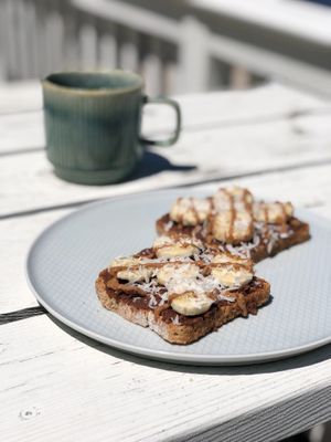 The Wellness Refinery - Banana + Nut Butter Toast  at The Wellness Refinery in Sauble Beach