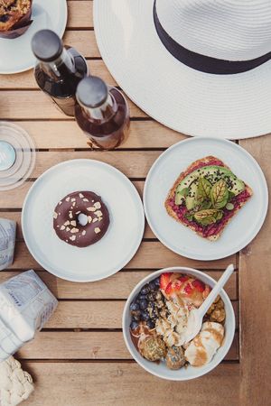 The Wellness Refinery - Patio Food Spread at The Wellness Refinery in Sauble Beach