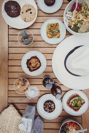 The Wellness Refinery - Patio Food Spread at The Wellness Refinery in Sauble Beach