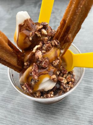 Lisa turtle  at Churn Soft Serve in Buffalo