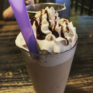 Vegan chocolate milk shake at Burgatory - N Shore in Pittsburgh