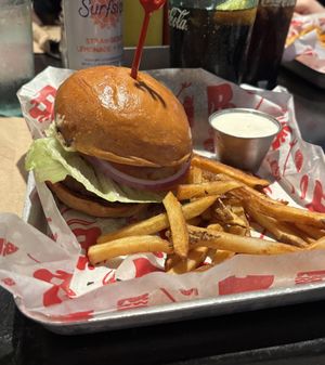 Absolutely amazing Impossible Burger with vegan cheddar and vegan mayo!  at Burgatory - N Shore in Pittsburgh