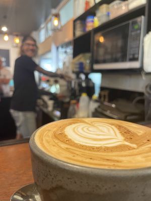 The boss man, cranking out awesome coffee 💪🏽☕️🌱 at Unknown in Bagara