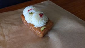 Vanilla lemon curd cake at Unknown in Bagara