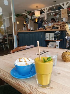 Smoothie + counter at The Honey Pot in Penzance