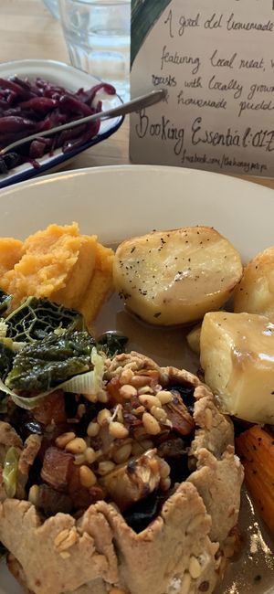 Vegan roast  at The Honey Pot in Penzance