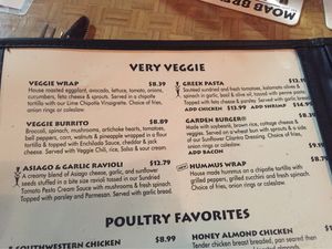 Menu at Moab Brewery in Moab