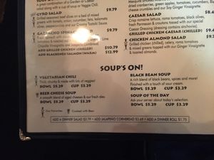 Menu at Moab Brewery in Moab